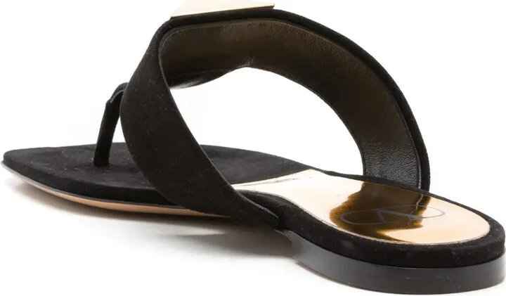 Leather Flip-Flop Sandals - Image 3