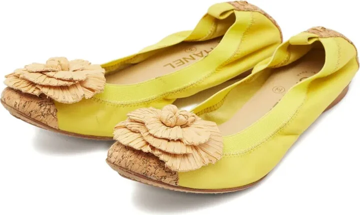 Leather Flower Ballet Flats - Image 2