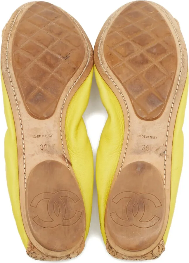 Leather Flower Ballet Flats - Image 3