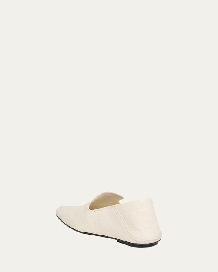 Leather Foldable-Back Slipper Loafers - Image 5