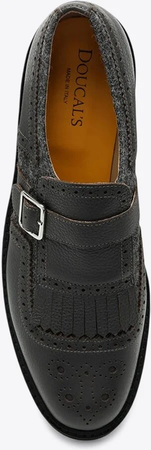 Leather Fringed Brogue Loafers - Image 2