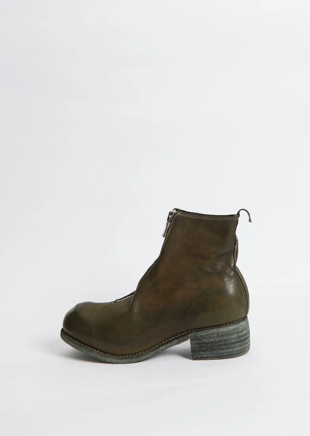 Leather Front Zip Boot PL1
