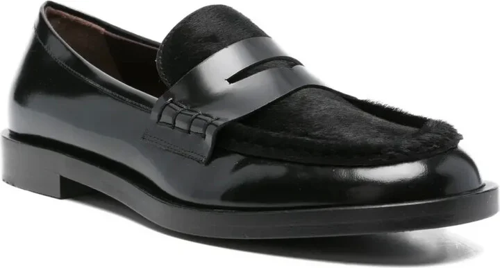 Leather Fur Loafers - Image 2