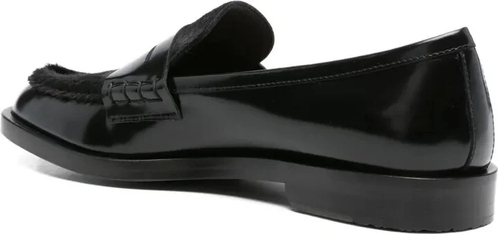 Leather Fur Loafers - Image 3