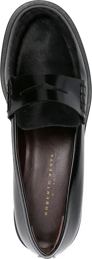 Leather Fur Loafers - Image 4