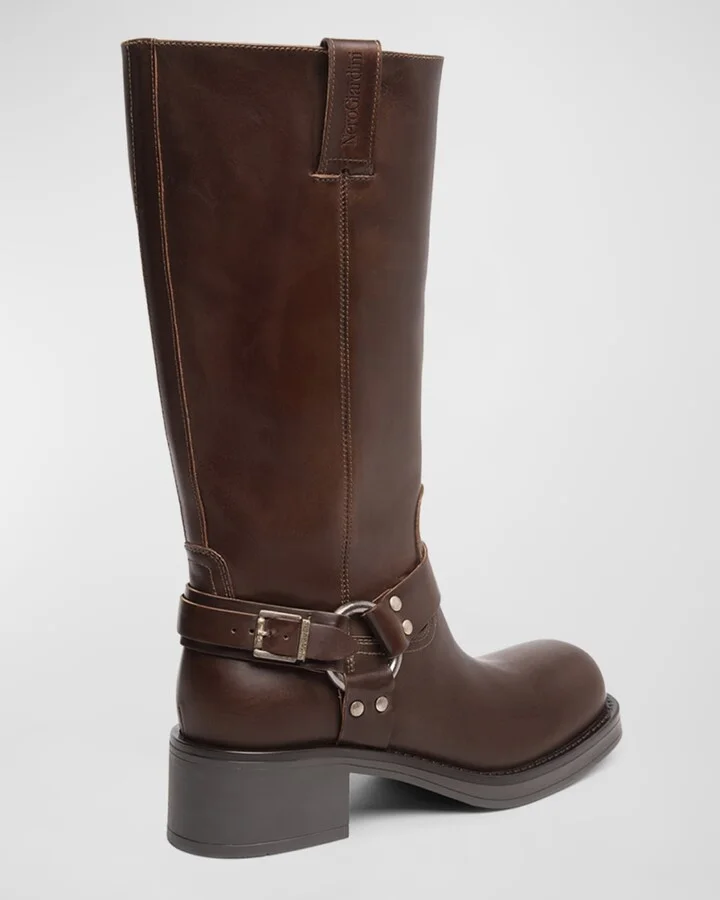 Leather Harness Biker Boots - Image 3
