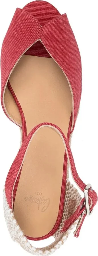 Leather Heeled 70mm Espadrilles - Image 4