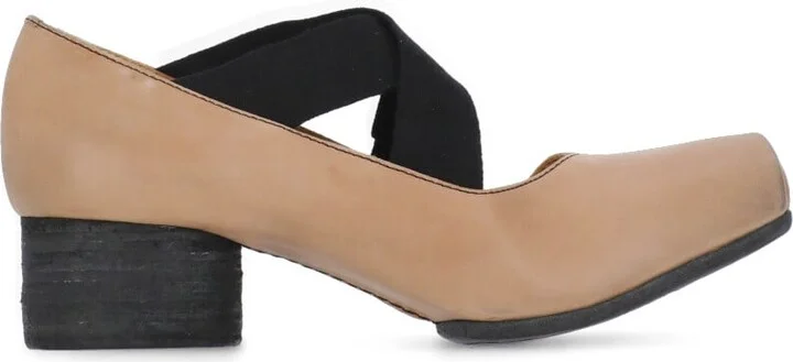 Leather Heeled Ballet Shoes