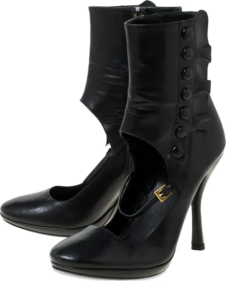 Leather Heeled Boots - Image 2