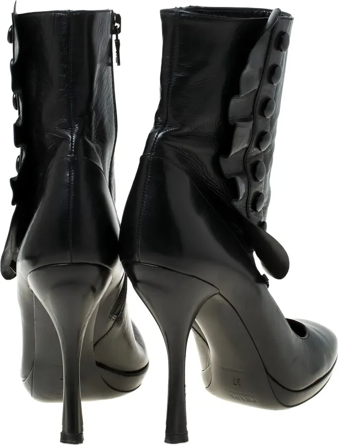Leather Heeled Boots - Image 3