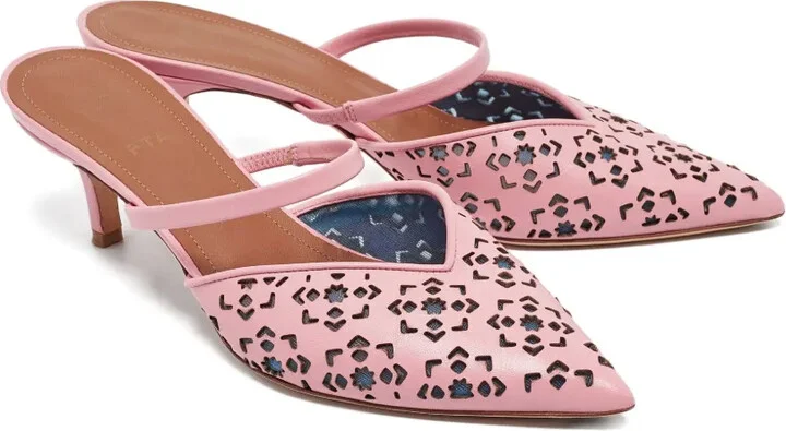 Leather Heeled Mules - Image 2