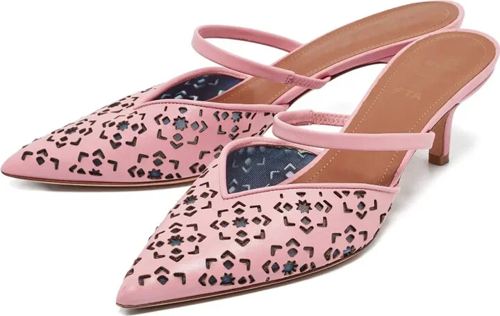 Leather Heeled Mules - Image 4
