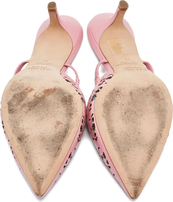 Leather Heeled Mules - Image 5