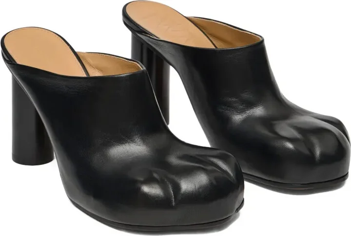 Leather Heeled Mules - Image 2