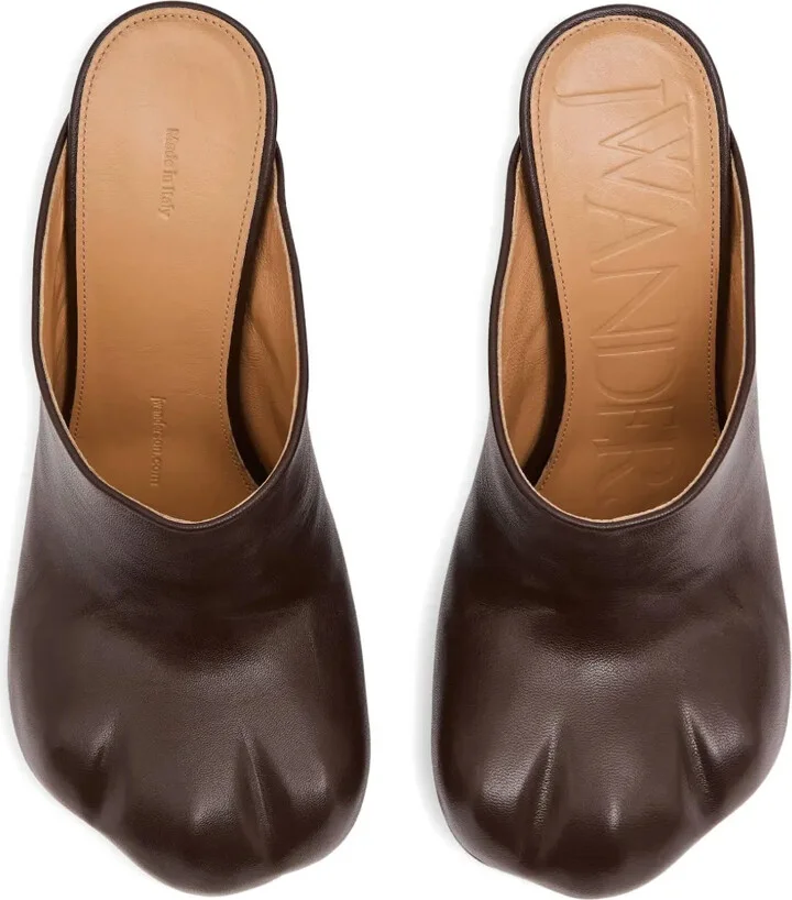 Leather Heeled Mules - Image 2
