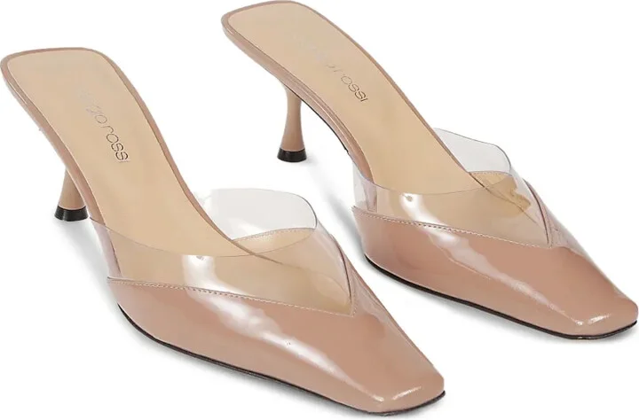 Leather Heeled Mules - Image 5