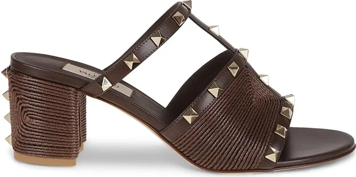 Leather Heeled Mules