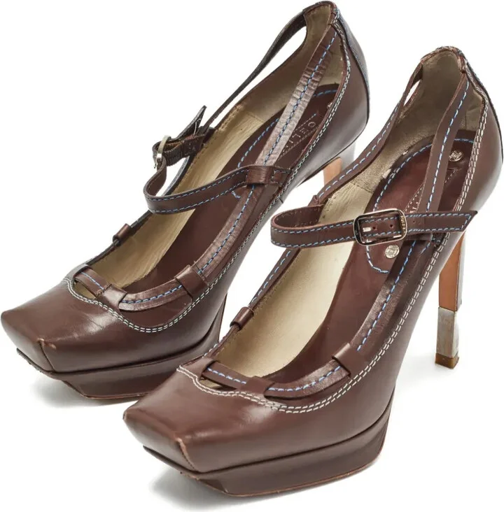 Leather Heeled Pumps - Image 2
