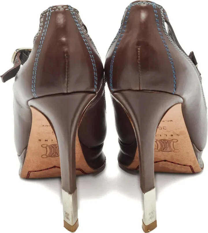 Leather Heeled Pumps - Image 3