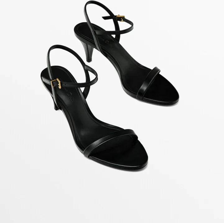 Leather Heeled Sandals - Image 3