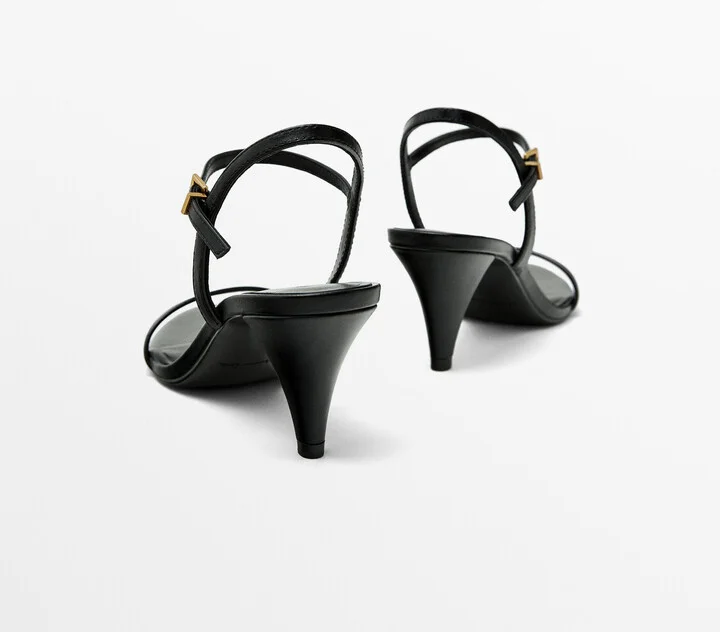 Leather Heeled Sandals - Image 4