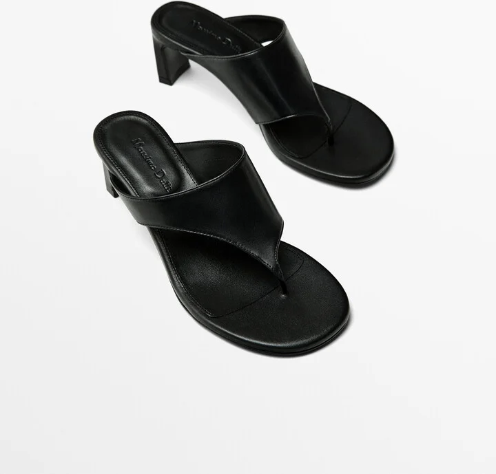 Leather Heeled Sandals - Image 3