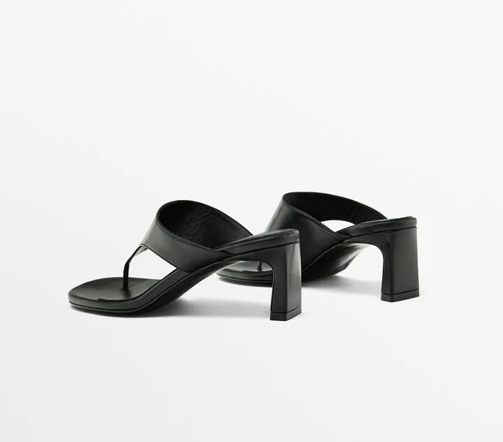 Leather Heeled Sandals - Image 4
