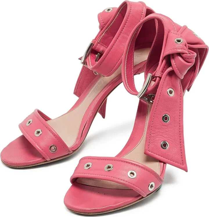 Leather Heeled Sandals - Image 3