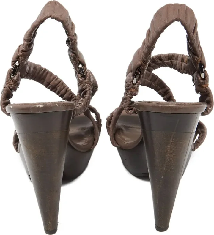 Leather Heeled Sandals - Image 3