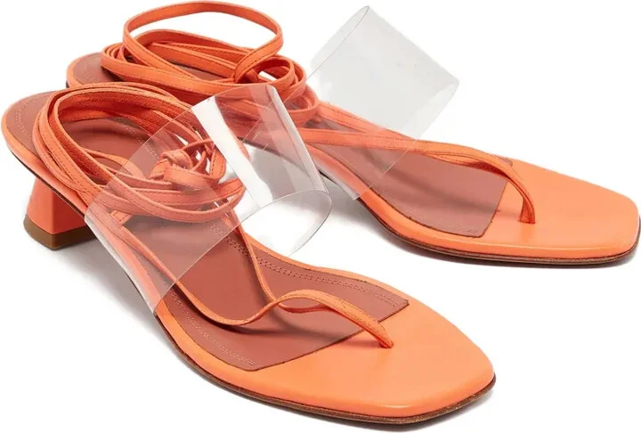 Leather Heeled Sandals - Image 2