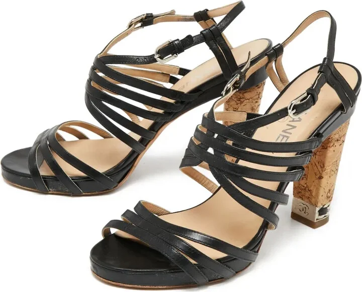 Leather Heeled Sandals - Image 4