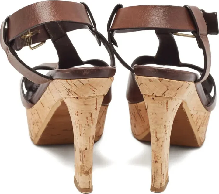 Leather Heeled Sandals - Image 3