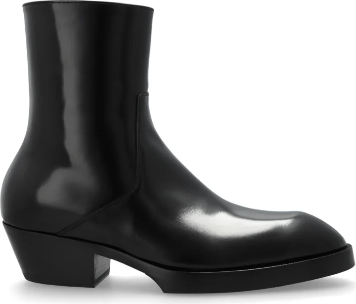 Leather Heeled Shoes Dalton, , - Black