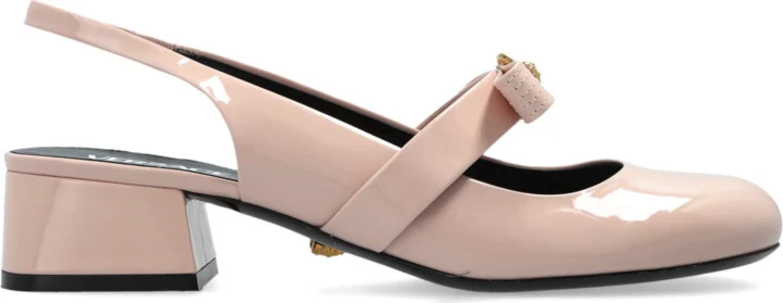 Leather Heeled Shoes, , - Pink