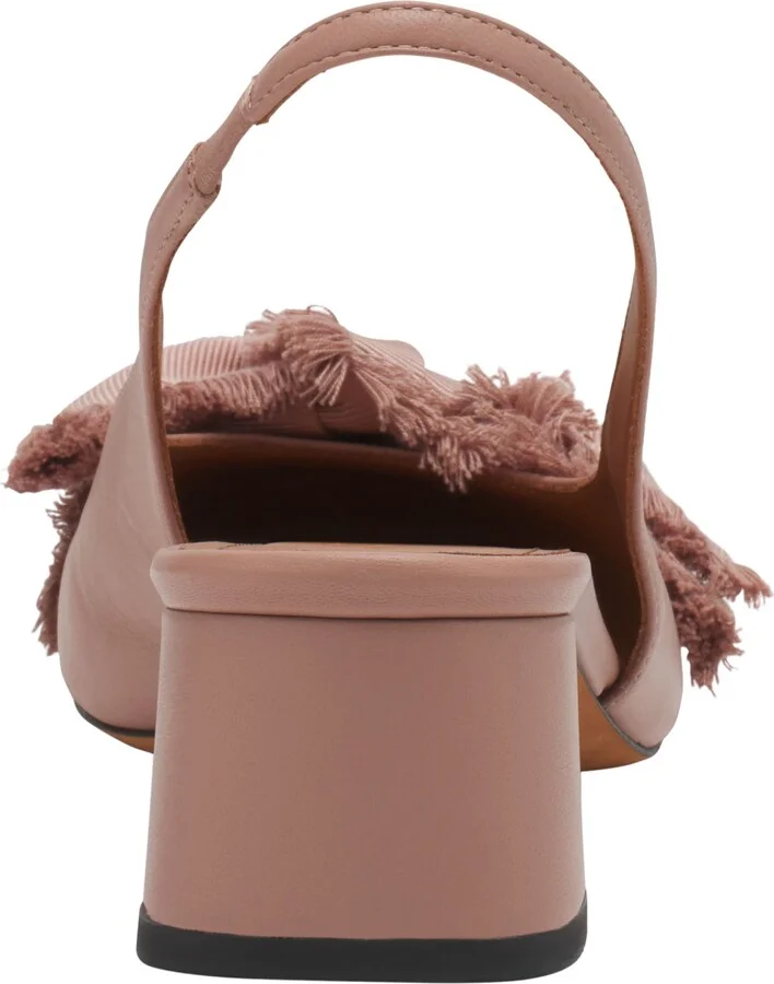 Leather Heeled Slingback Ballerina - Image 3