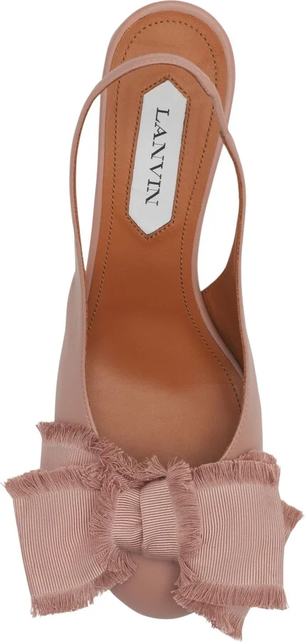 Leather Heeled Slingback Ballerina - Image 4