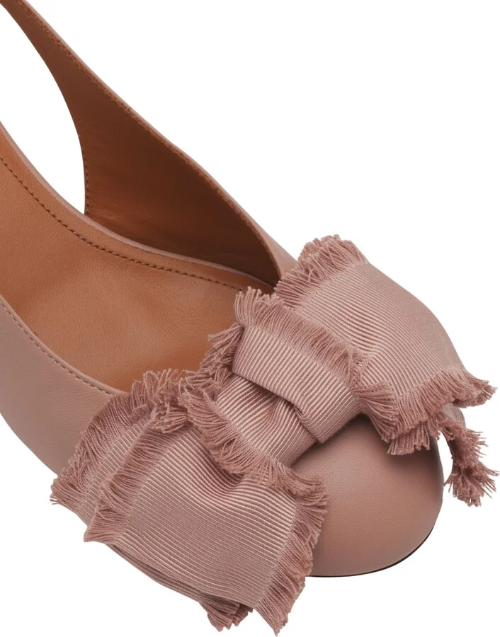 Leather Heeled Slingback Ballerina - Image 5