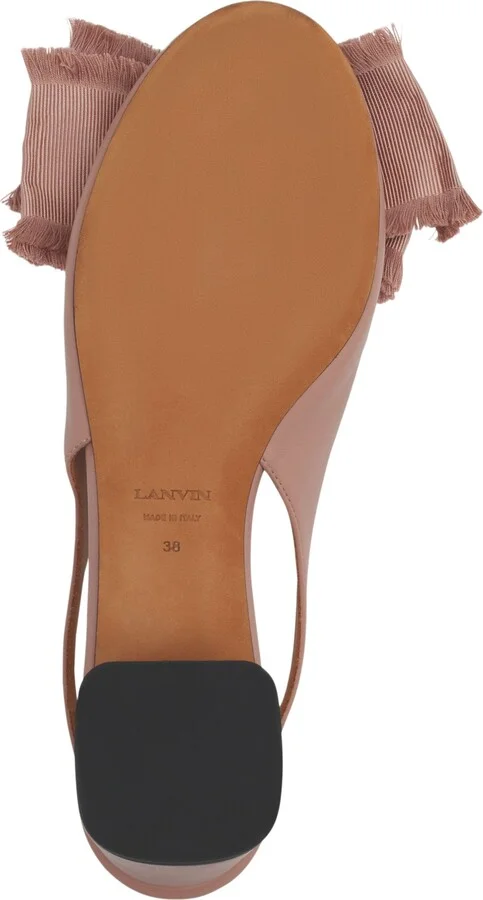 Leather Heeled Slingback Ballerina - Image 6