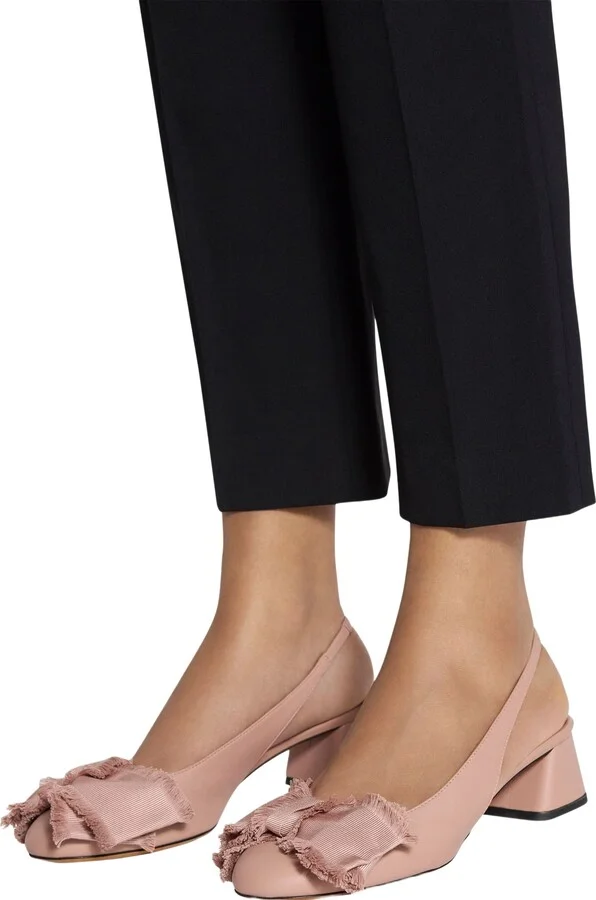 Leather Heeled Slingback Ballerina - Image 8