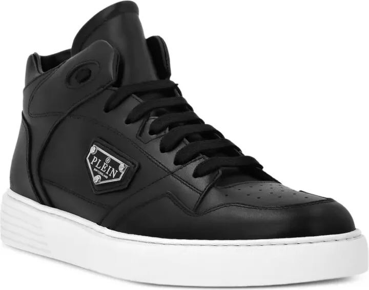 Leather Hi-Top Sneakers - Image 2