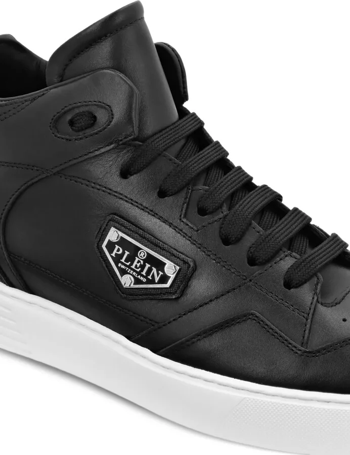 Leather Hi-Top Sneakers - Image 4