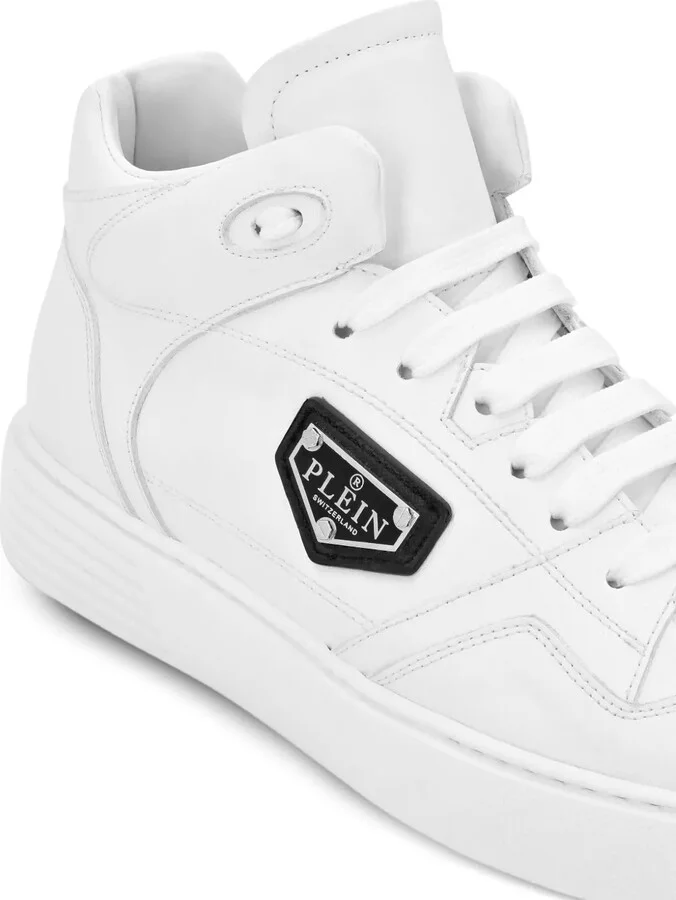 Leather Hi-Top Sneakers - Image 4