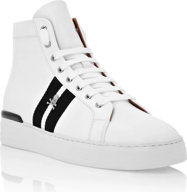 Leather Hi-Top Sneakers Stripes Stripes