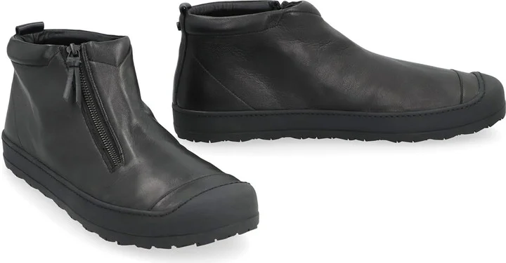 Leather High-top Sneakers - Image 3