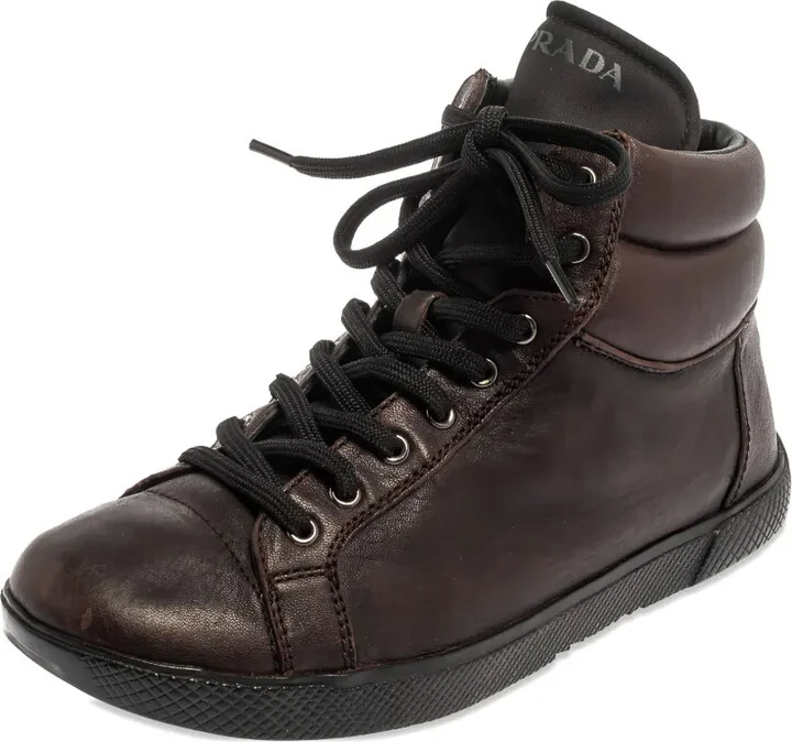 Leather High-Top Sneakers - Image 2