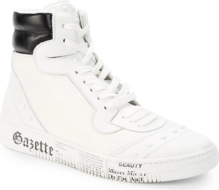 Leather High Top Sneakers - Image 2