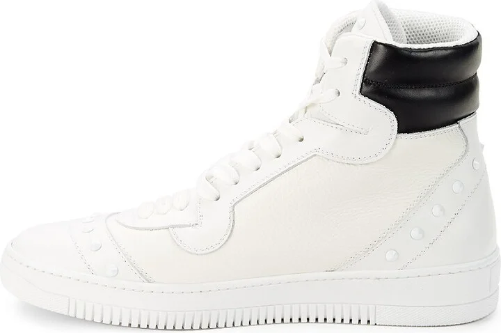 Leather High Top Sneakers - Image 4