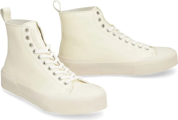 Leather High-top Sneakers - Image 3