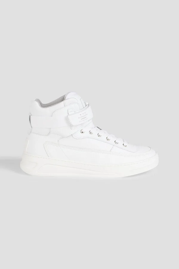 Leather high-top sneakers