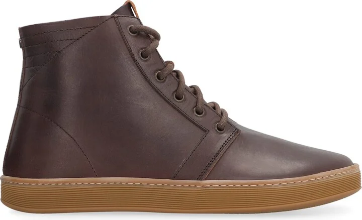 Leather High-top Sneakers